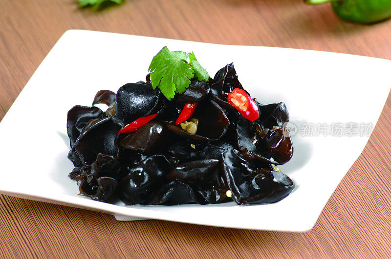 Pickled black fungus (泡椒木耳), Szechuan style cold dish